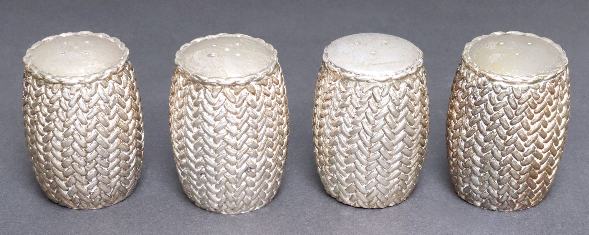 Tane Orfebres | 4) TANE MEXICO SILVER WOVEN PATTERN SALT & PEPPER ...