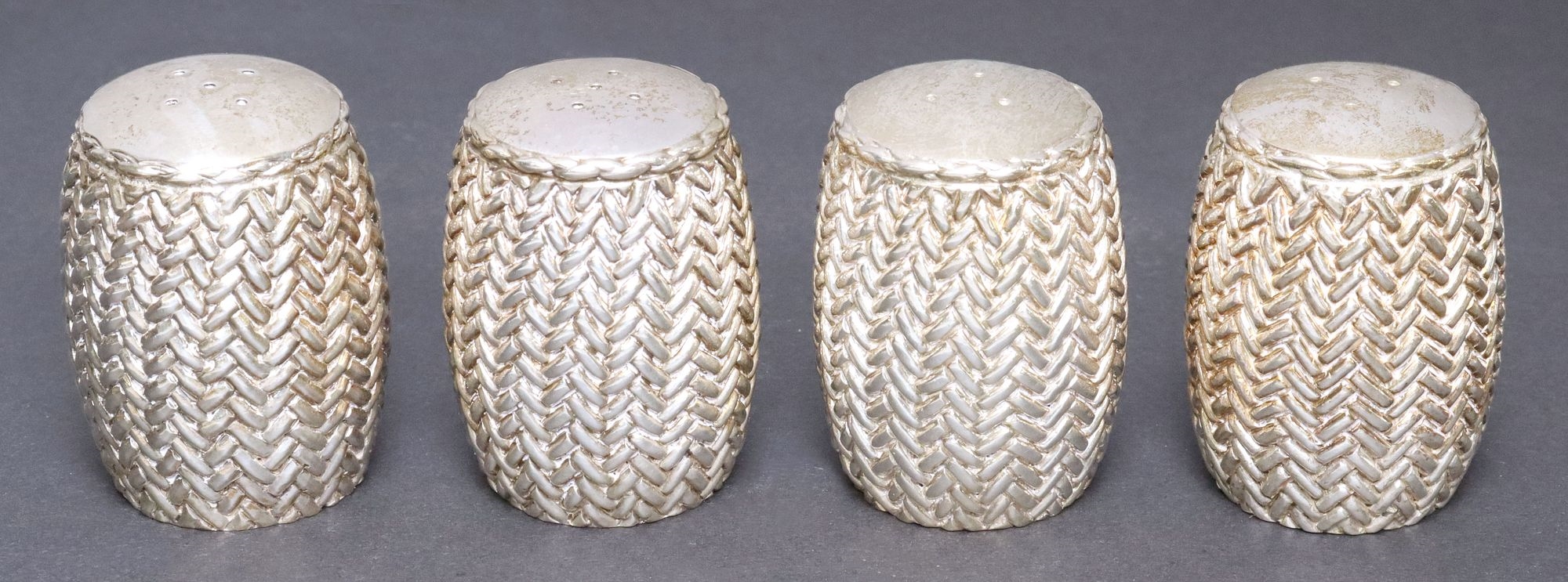 Tane Orfebres | 4) TANE MEXICO SILVER WOVEN PATTERN SALT & PEPPER ...