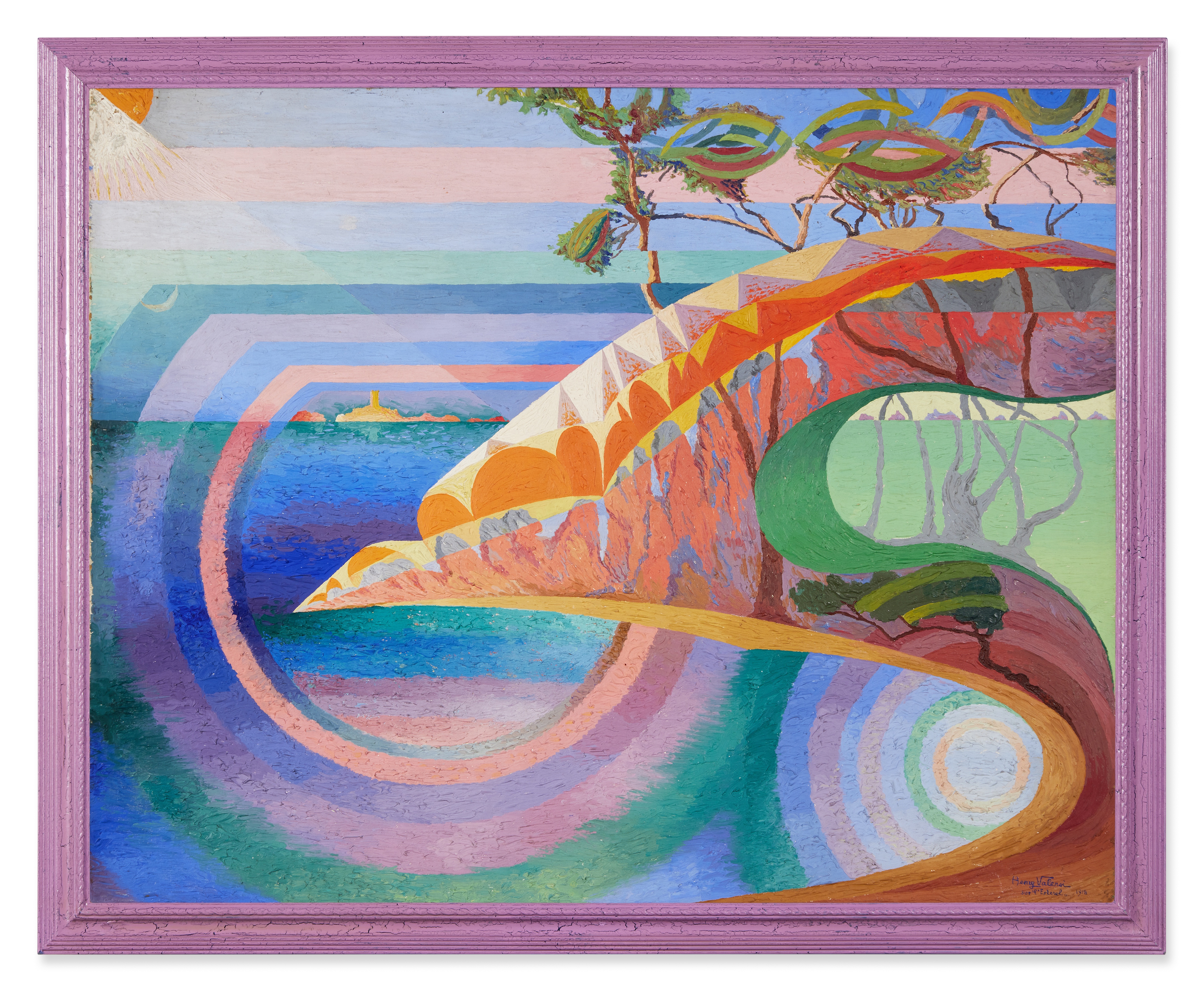 Artwork by Henry Valensi, Expression sur L'Estérel, Made of oil on canvas