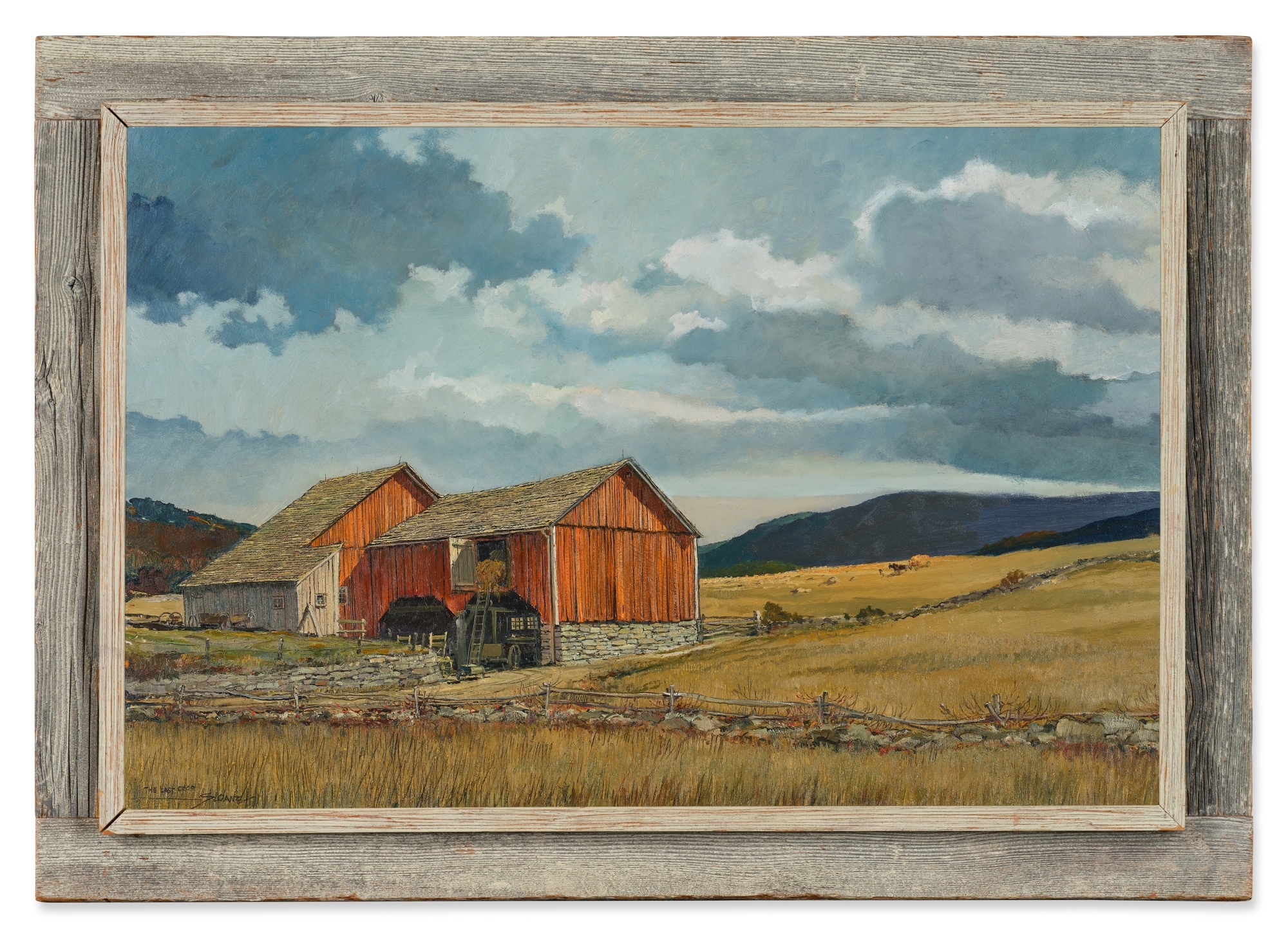 Artwork by Eric Sloane, The Last Crop, Made of oil on Masonite