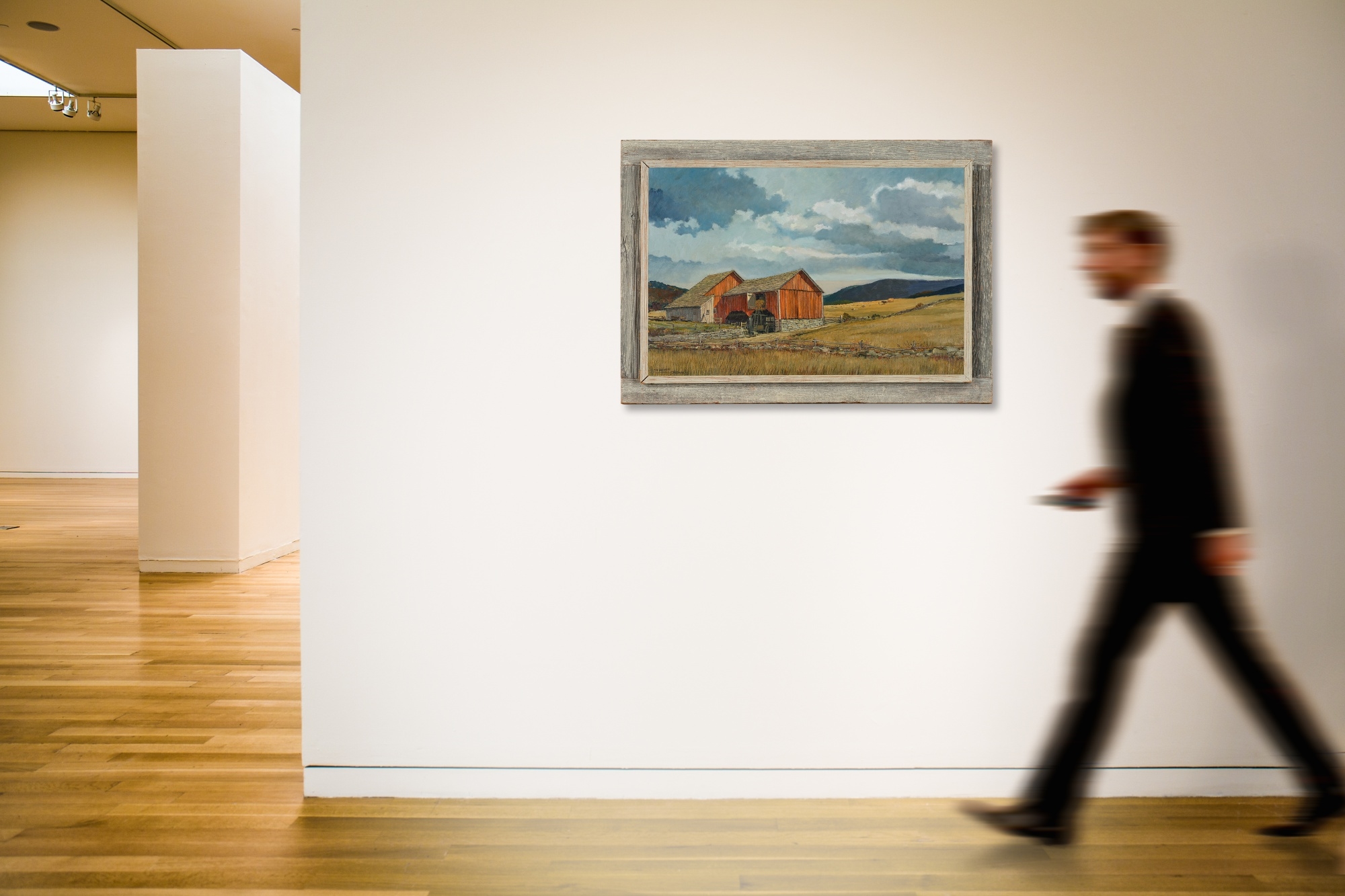 Artwork by Eric Sloane, The Last Crop, Made of oil on Masonite