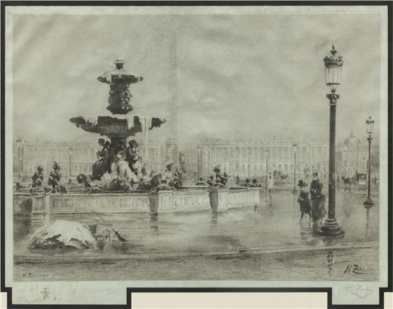 Henri Zuber | Place De La Concorde (1889) | MutualArt