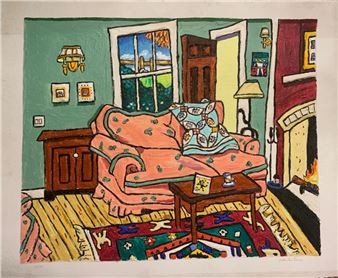 Leslie Lew- Limited Edition Mixed media Hand painted 3D paper wall sculpture - Leslie Lew