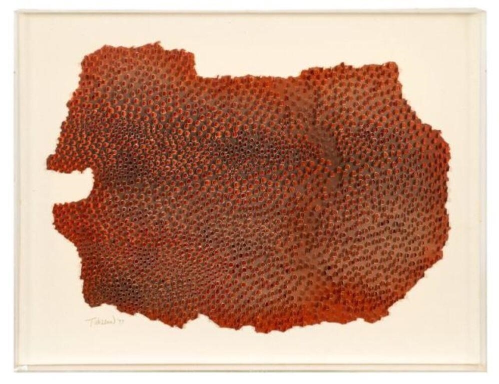 Artwork by Terry Weldon, Study for Stele Fragment S-33, Terry Weldon, Made of paper construction