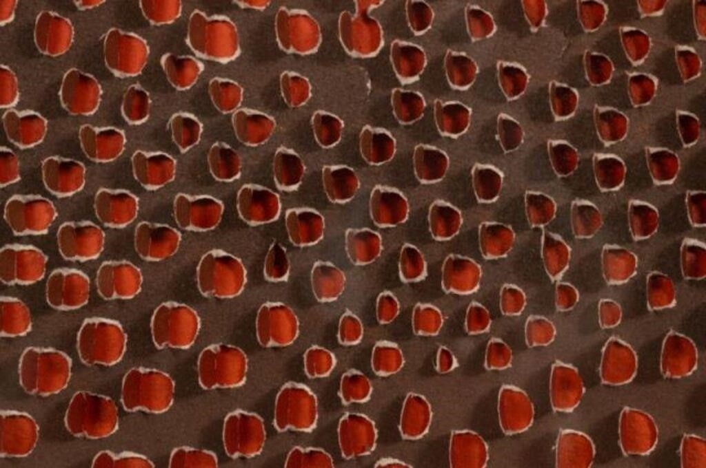 Artwork by Terry Weldon, Study for Stele Fragment S-33, Terry Weldon, Made of paper construction