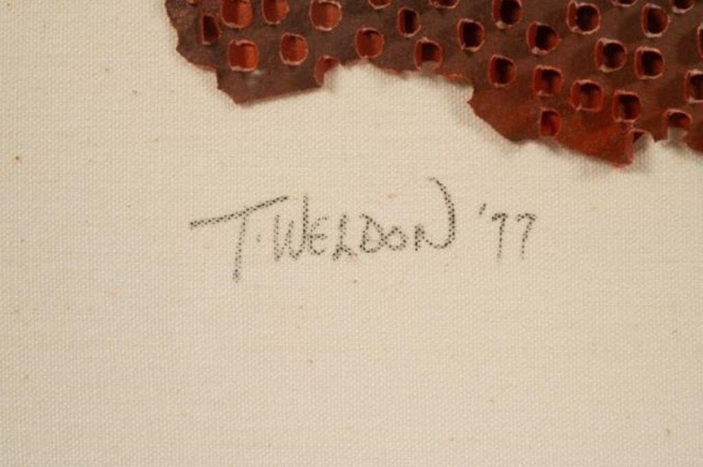 Artwork by Terry Weldon, Study for Stele Fragment S-33, Terry Weldon, Made of paper construction