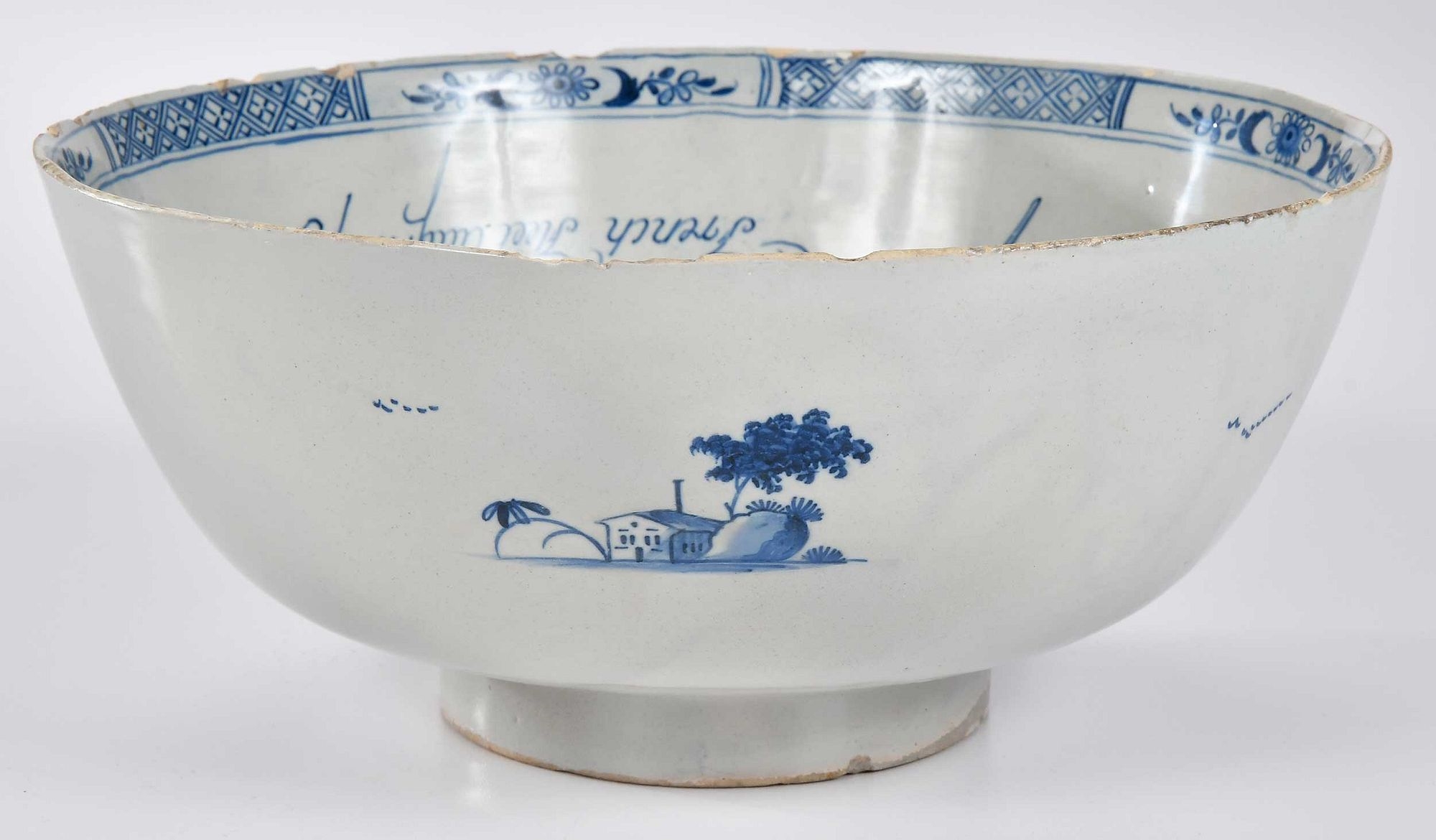 Artwork by John Howard, This rare bowl commemorates the Seven Years War battle between the French and British Navy's outside the port of Lagos in Portugal., Made of Polychrome