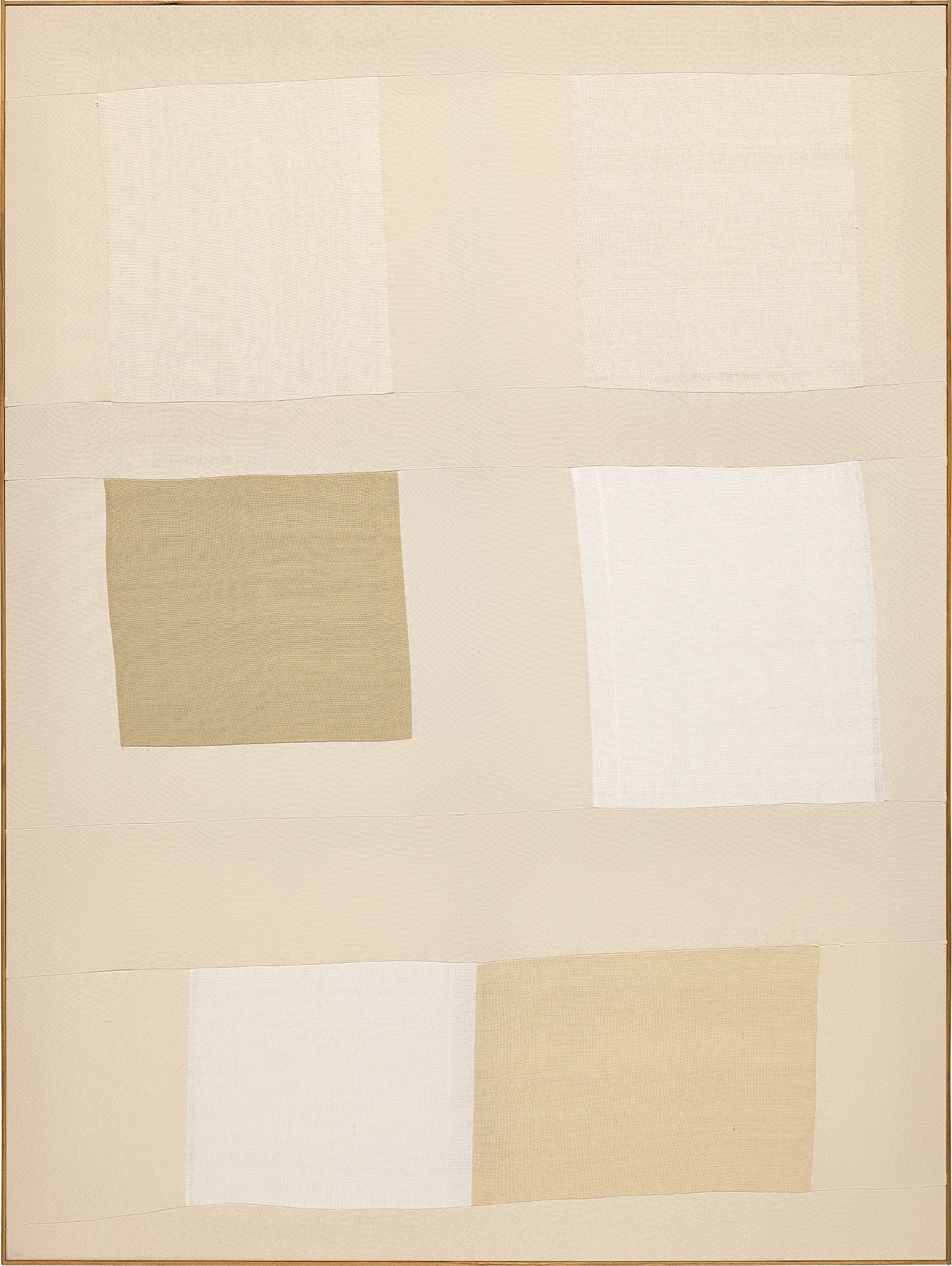 Artwork by Ethan Cook, Untitled, Made of handwoven cotton sewn canvas, in artist's frame