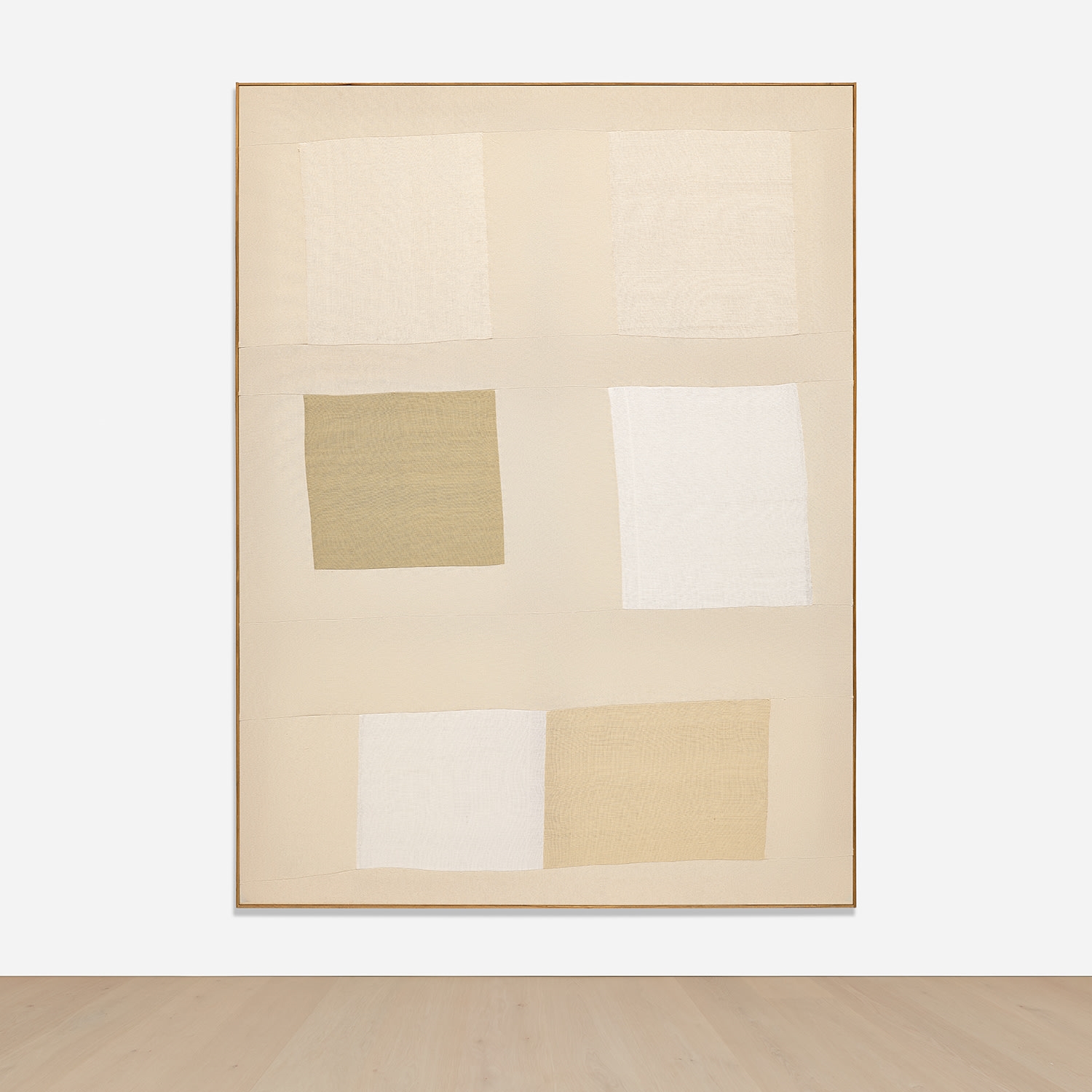 Artwork by Ethan Cook, Untitled, Made of handwoven cotton sewn canvas, in artist's frame