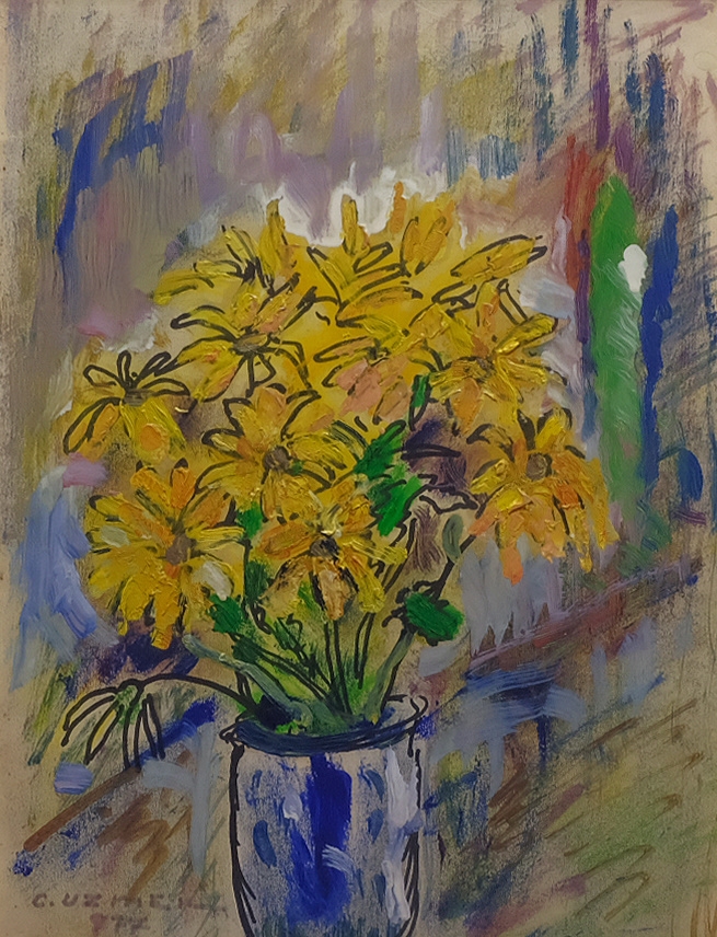 Artwork by Celal Uzmen, Naturmorte, Made of paper