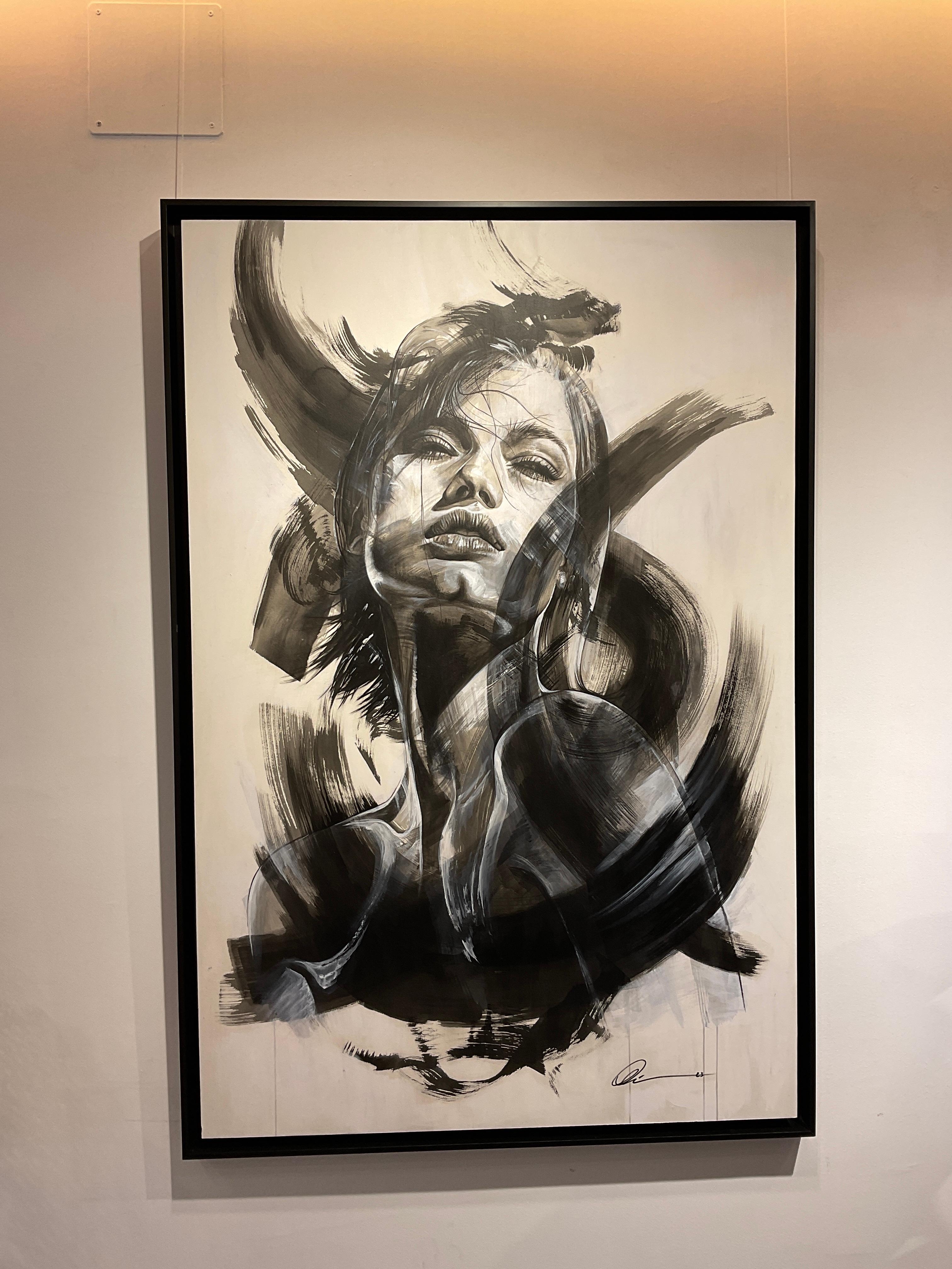 Artwork by Adán López Alemán, SUNSET WISPERS, Made of Entièrement peinte à la main, acrylique sur toile