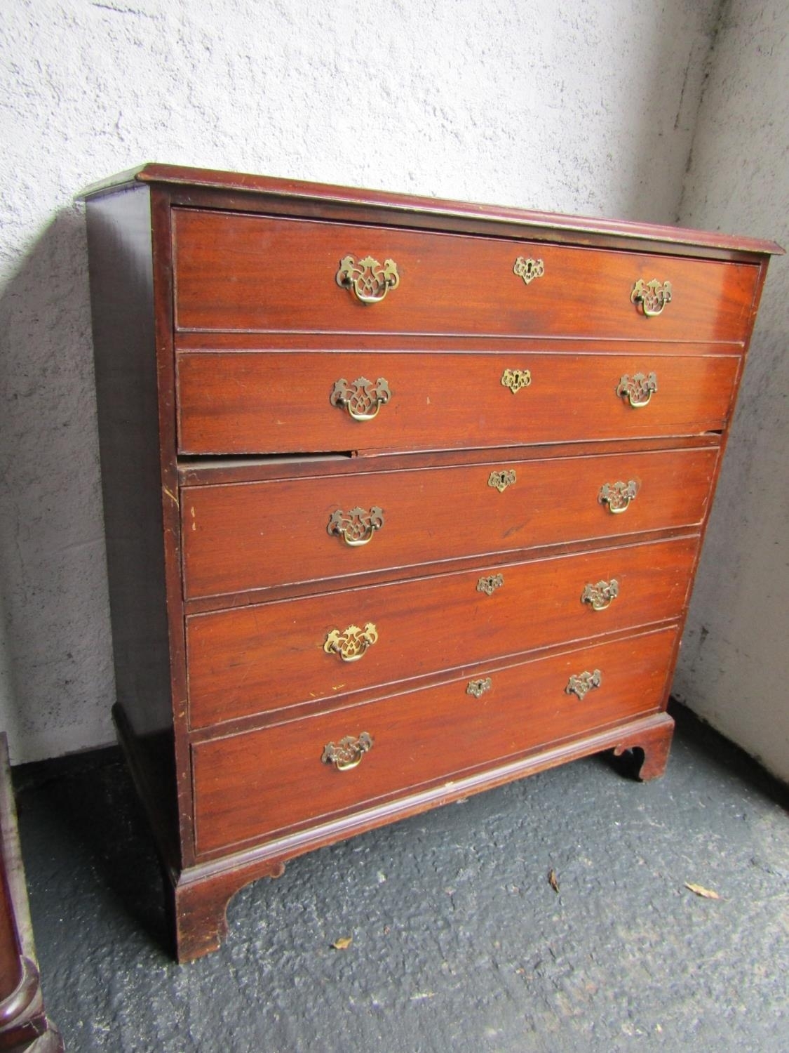 Unknown | George III Mahogany Chest of Drawers with Secretaire Top Dra ...