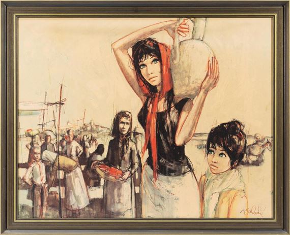 Jean-Baptiste Valadié | The Scarlet Scarf | MutualArt