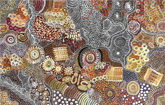Janet Golder Kngwarreye | Bush Yam Dreaming 2024 (2024) | MutualArt