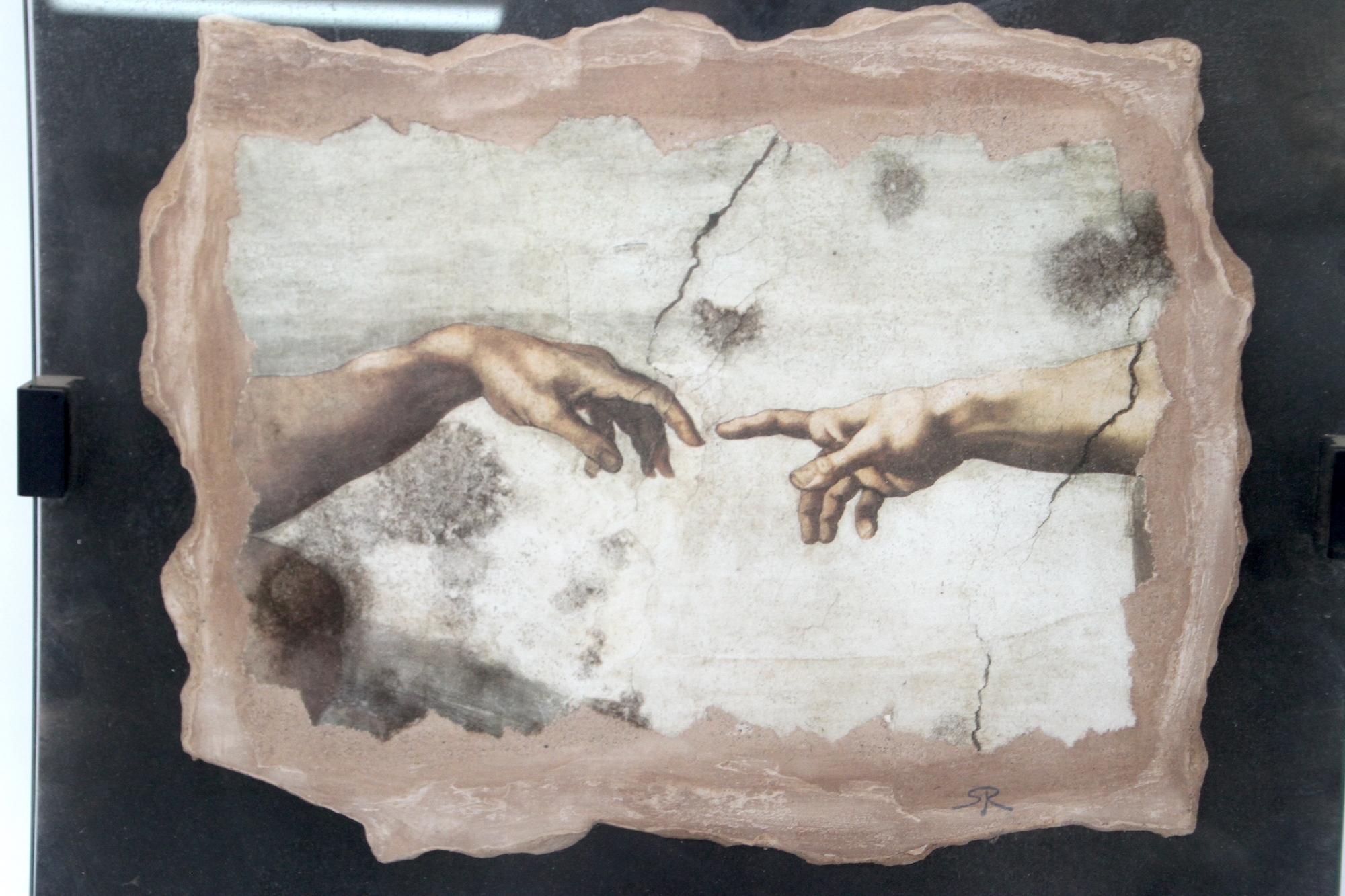 Michelangelo | depicting Michelangelo's the hand of God and Adam from ...