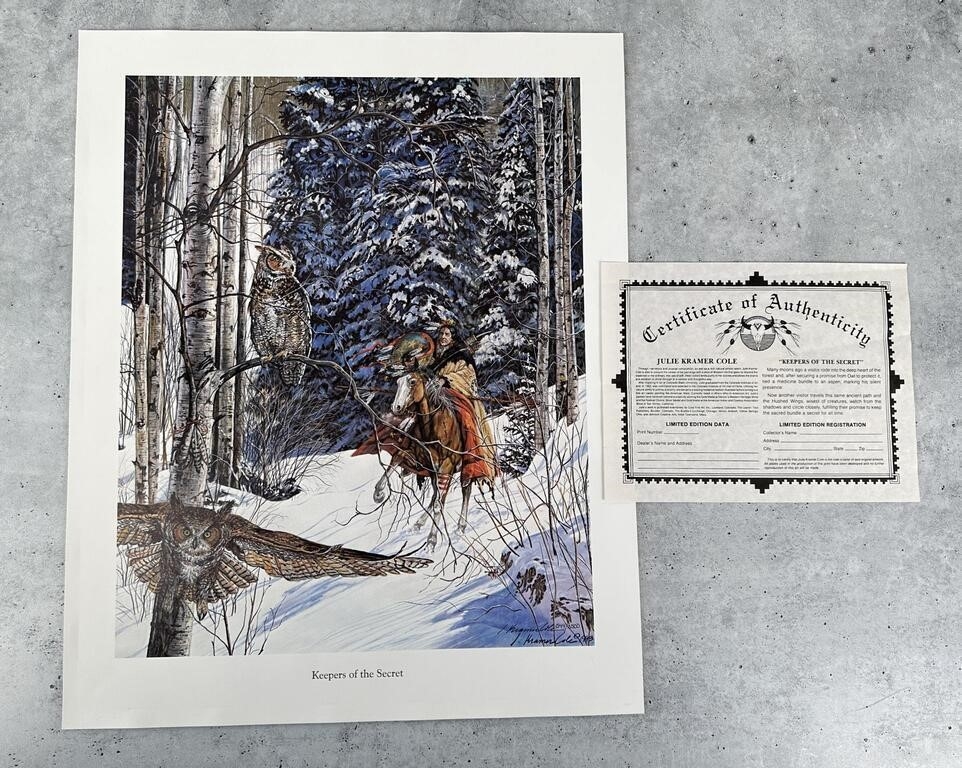 Artwork by Julie Kramer, Julie Kramer Cole Keepers Of The Secret Print, Made of Print