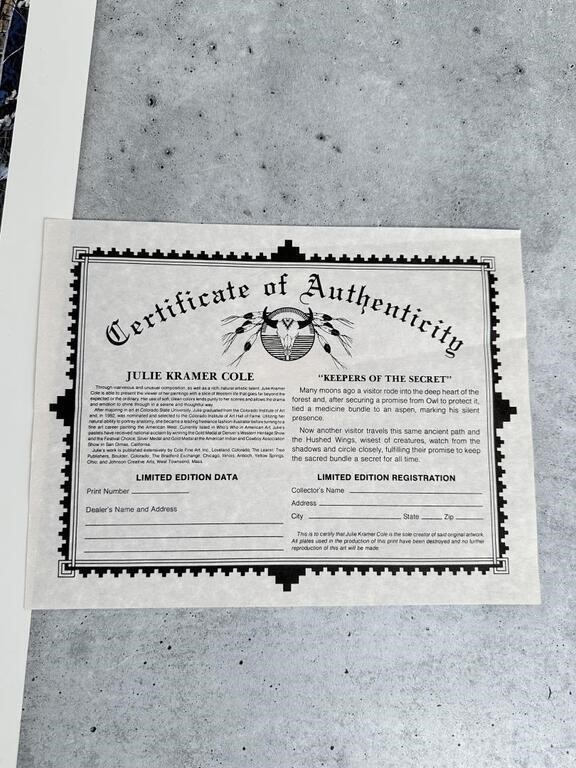 Artwork by Julie Kramer, Julie Kramer Cole Keepers Of The Secret Print, Made of Print