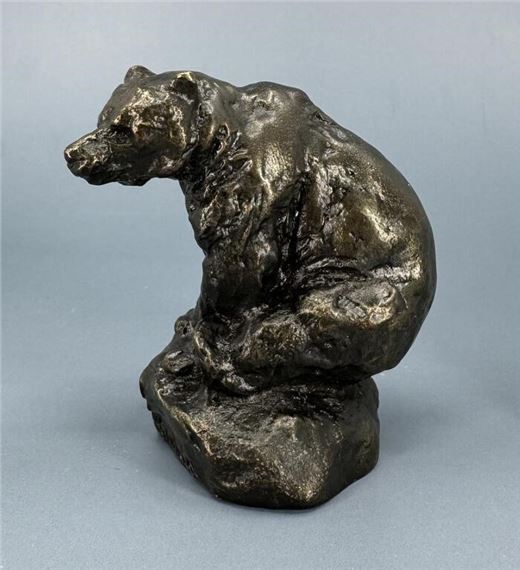 Philip R. Goodwin | Philip R Goodwin Seated Bear Bronze | MutualArt