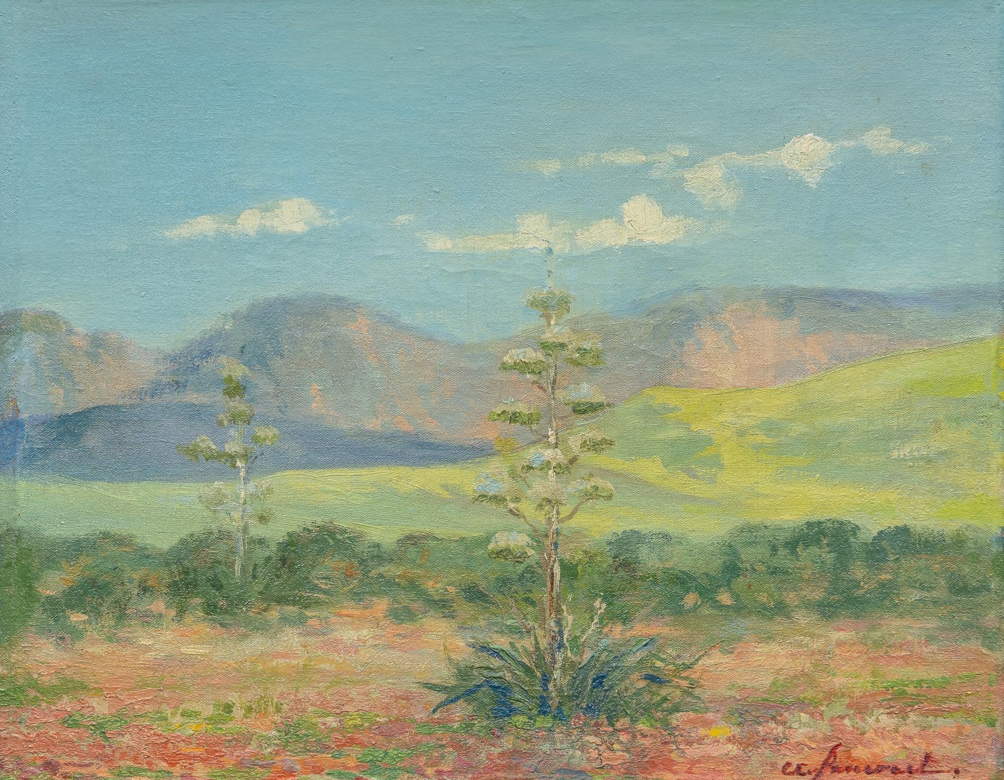 Artwork by Clara Pancoast, Flowering Century Plants, Made of oil on canvas