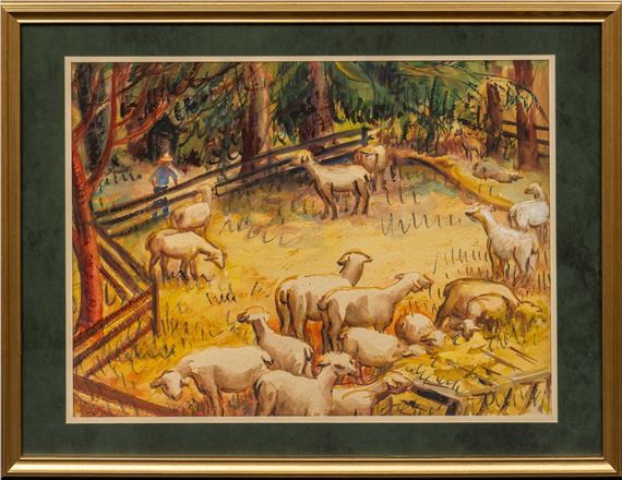 Sheep in Paddock - Florence McClung