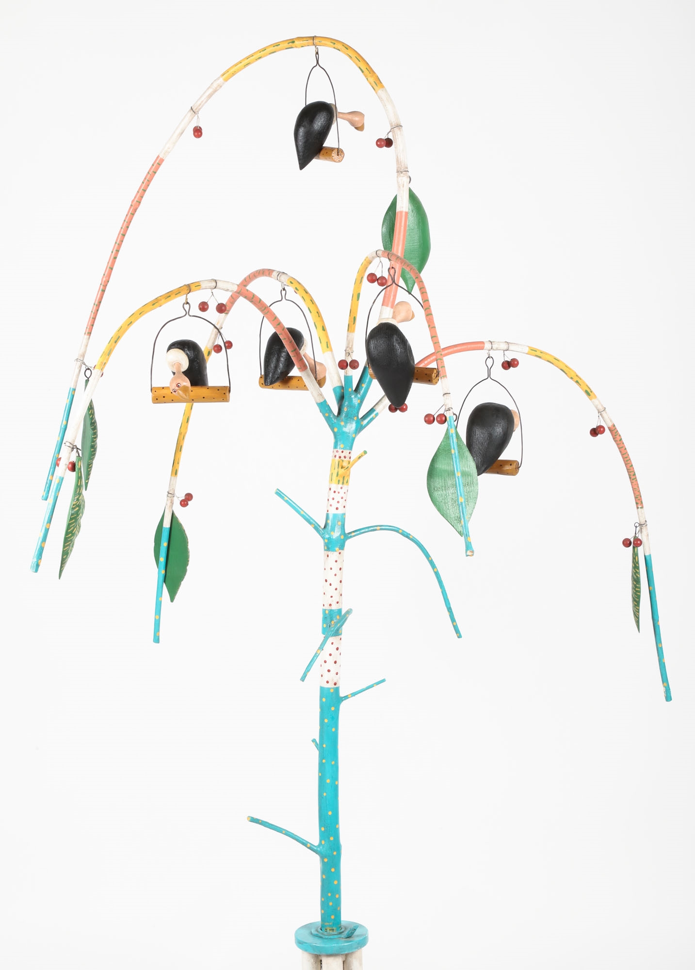 Artwork by Robert Danielis, The Optimist Club, Made of painted wood and metal on a found metal