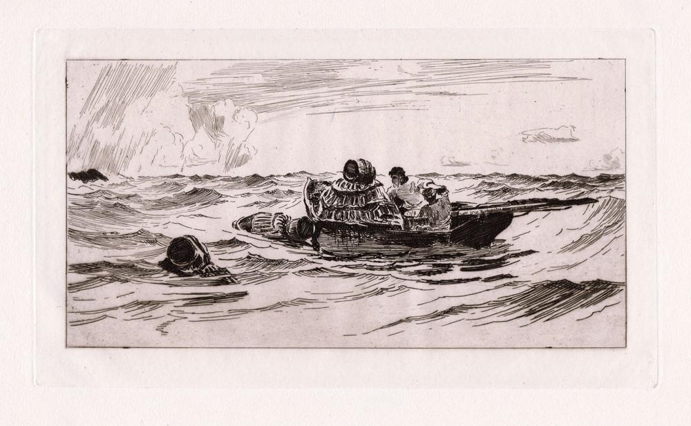 Colin Hunter | Colin Hunter Lobster Fishers 1885 etching (1885) | MutualArt