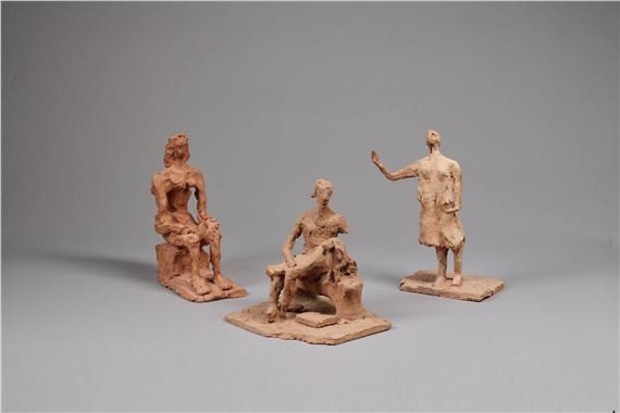 Femme au chien et deux Modèles, 1971-1974