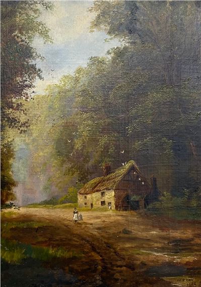 A 19th century oil painting on board by W. L. Bray, 1885