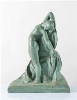 Plasticatore dei primi decenni del XX secolo. Figura femminile in piedi. - A. Fontana