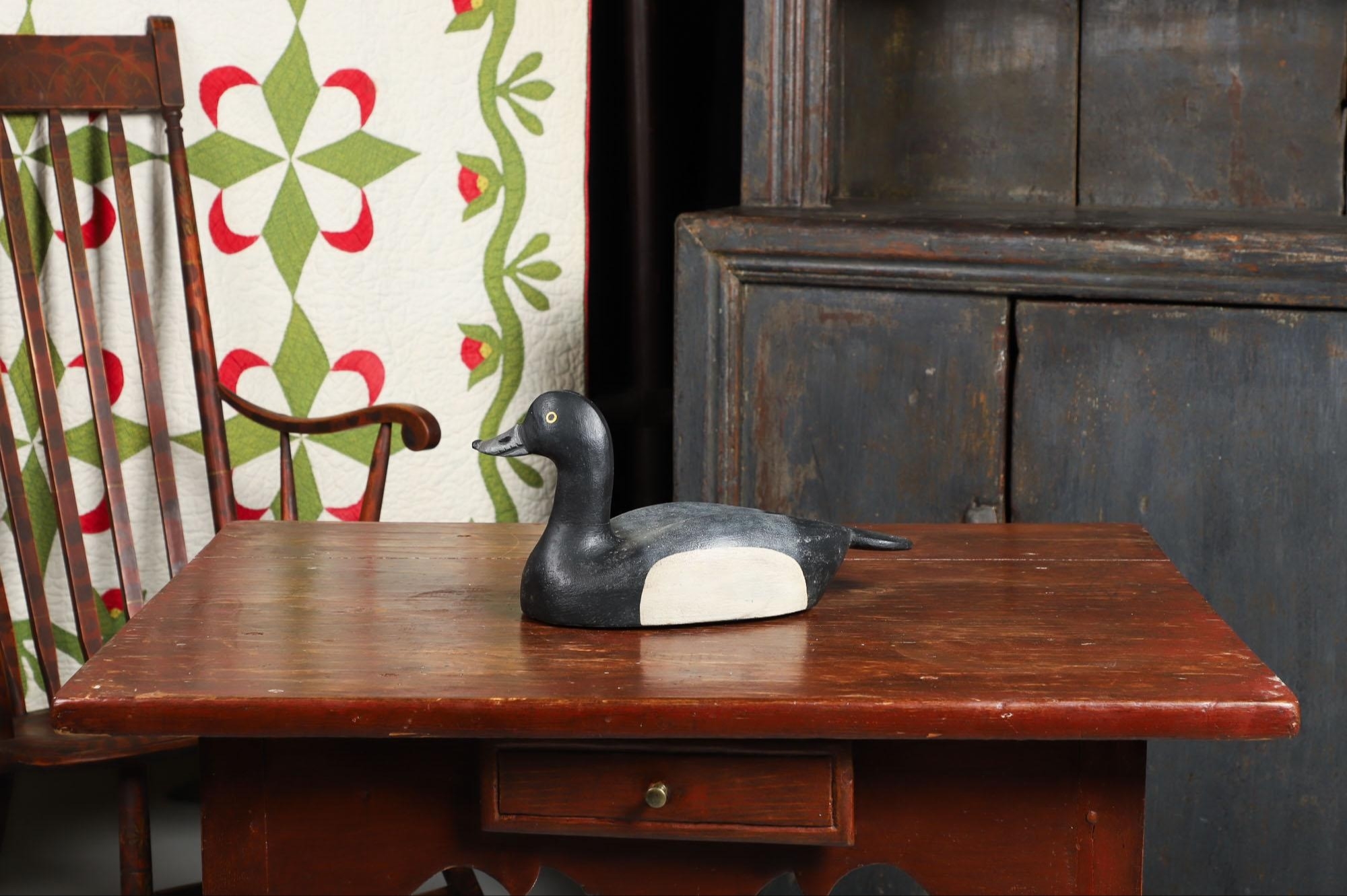 Artwork by Hector Desmarais, Decoy, Made of carved and painted