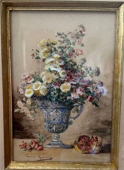 Emma Gavarry | Emma Gavarry Bunch of flowers Watercolor Signed lower ...