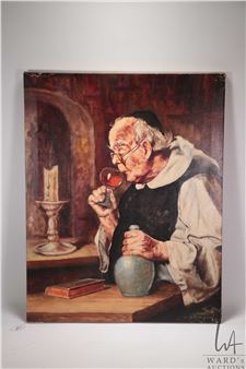 A friar sampling wine - Lehmann
