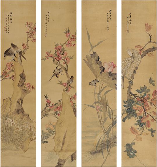 FLOWERS AFTER ANCIENT MASTERS by Xu Qi, 1881