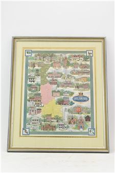 Vintage Print Historic Delaware the First State - Vernon Good