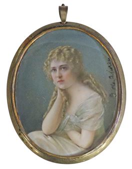 Portrait of a pensive young woman - Isabella de Ajuria