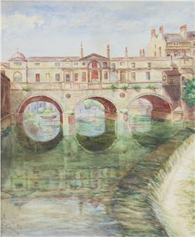 Pulteney Bridge, Bath & another view of Pulteney Bridge - Cayse Cheetham