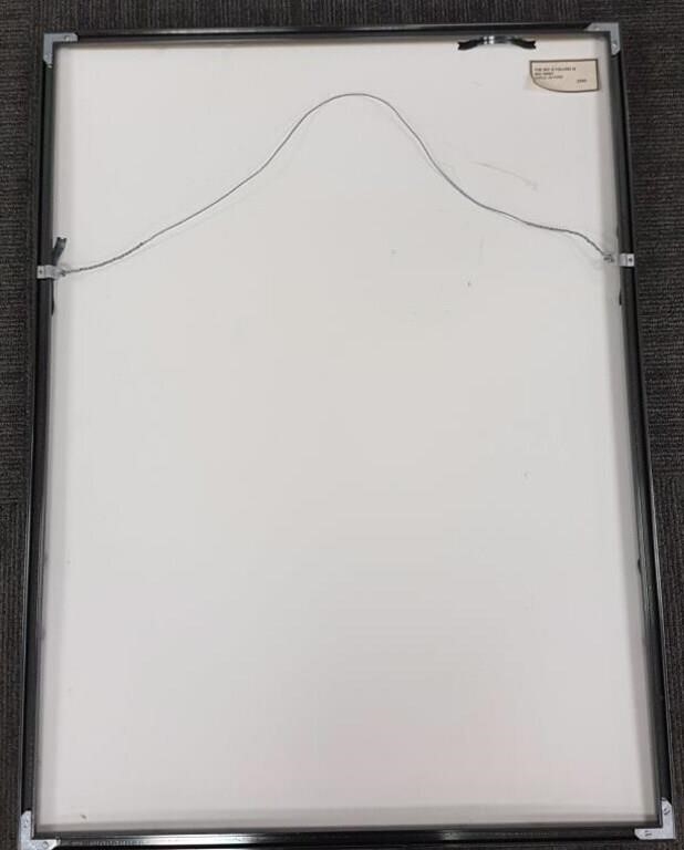 Artwork by Adu Gindy, paper "The Sky is Falling" 24 1/4" x 32 1/4" O.D., Made of acrylic