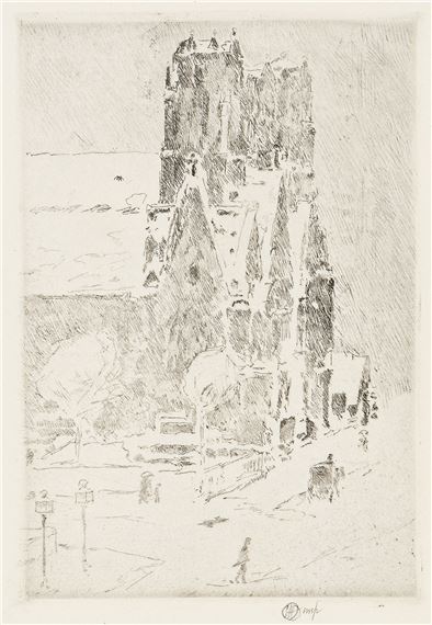 Calvary Church in the Snow. by Childe Hassam, 1915