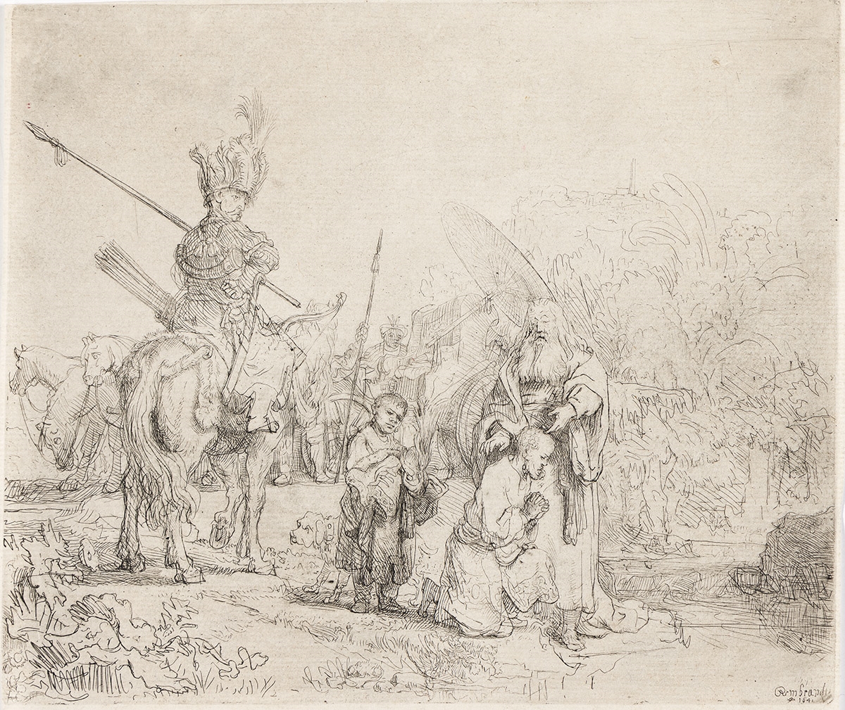 Rembrandt van Rijn | The Baptism of the Eunuch. Etching and drypoint ...