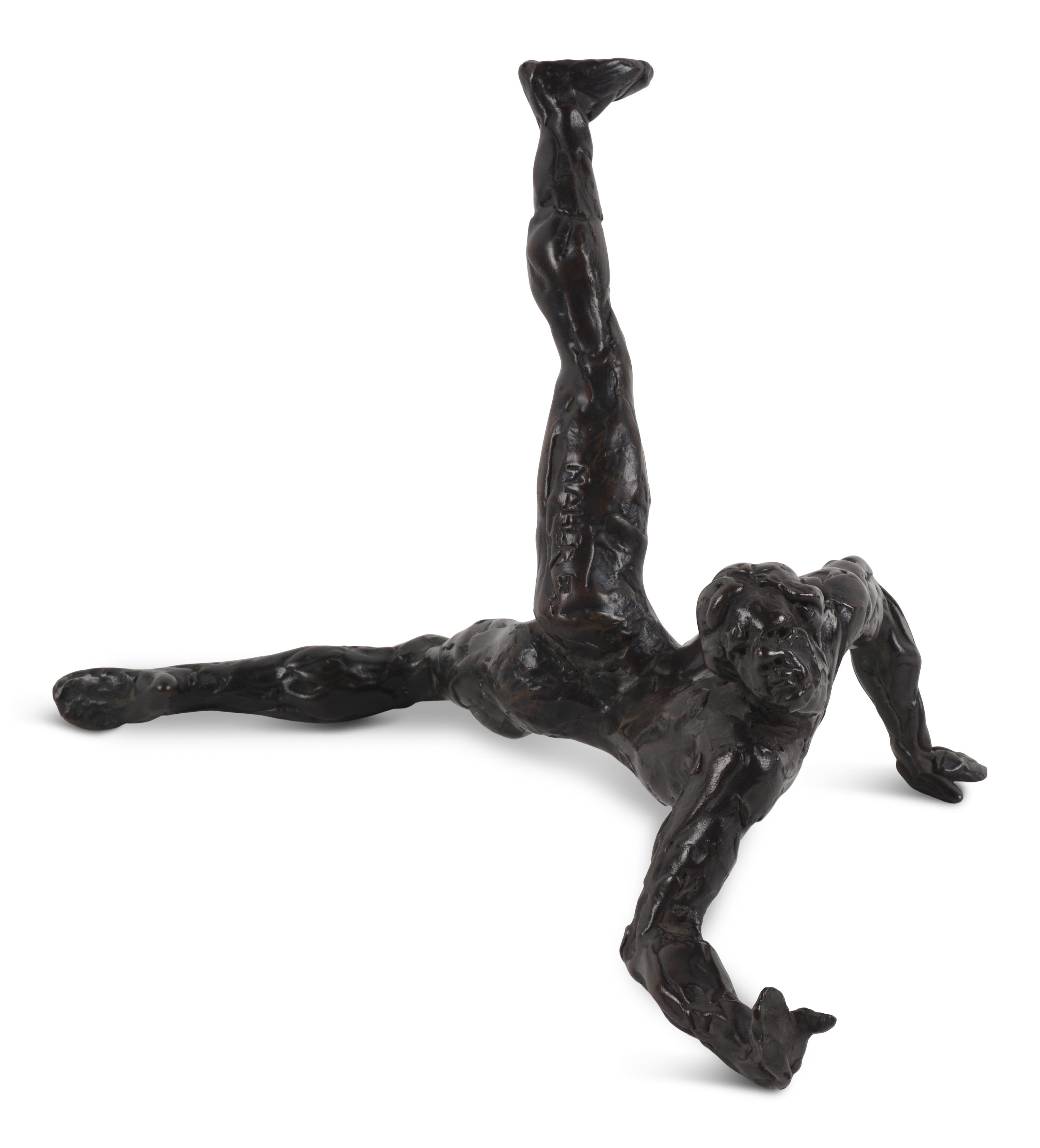 Maher | FIGURE OF A MALE NUDE GYMNAST SIGNED MAHER | MutualArt