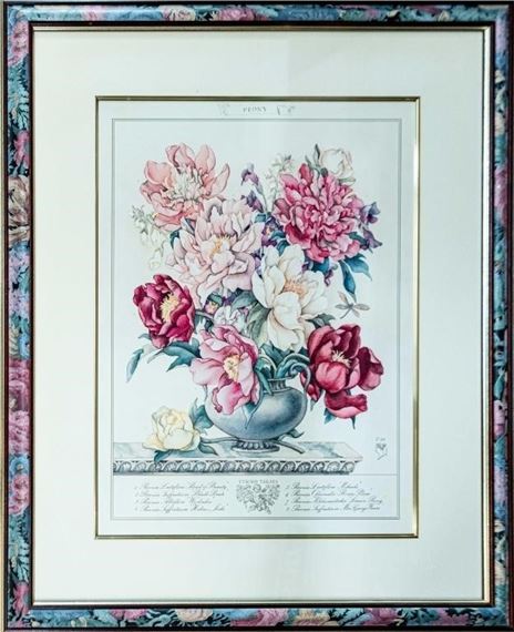 フラワー デザイン 額 YURIKO TAKATA 新品箱入 Peonies Fine Art Print by Yuriko Takata at FulcrumGallery.com