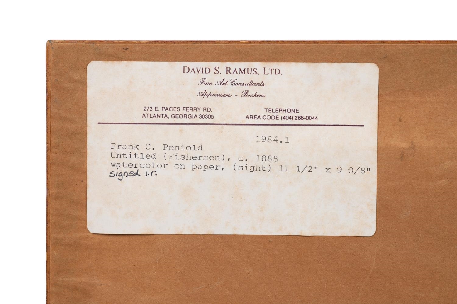 Artwork by Frank C. Penfold, Untitled - Fishermen with Baskets - c, Made of watercolor on paper