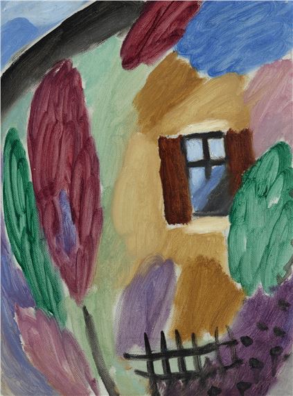 Variation mit Haus und Gartenzaun by Alexej von Jawlensky, Painted circa 1915