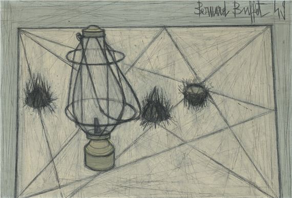 ベルナール・ビュッフェ「Nature morte a la lampe」 ベルナール・ビュッフェ「Nature morte a la lampe」