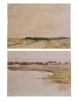 Pair of watercolours – Cornish scenes - Frederick Milner