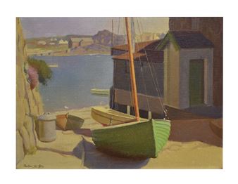 Oil on board – Coastal view - Arthur Wilson Gay