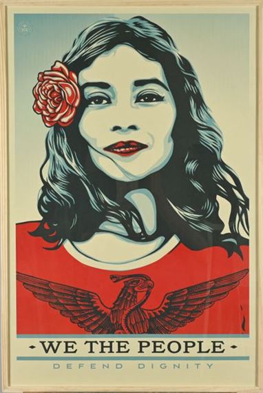 Shepard Fairey | We the people defend dignity | MutualArt