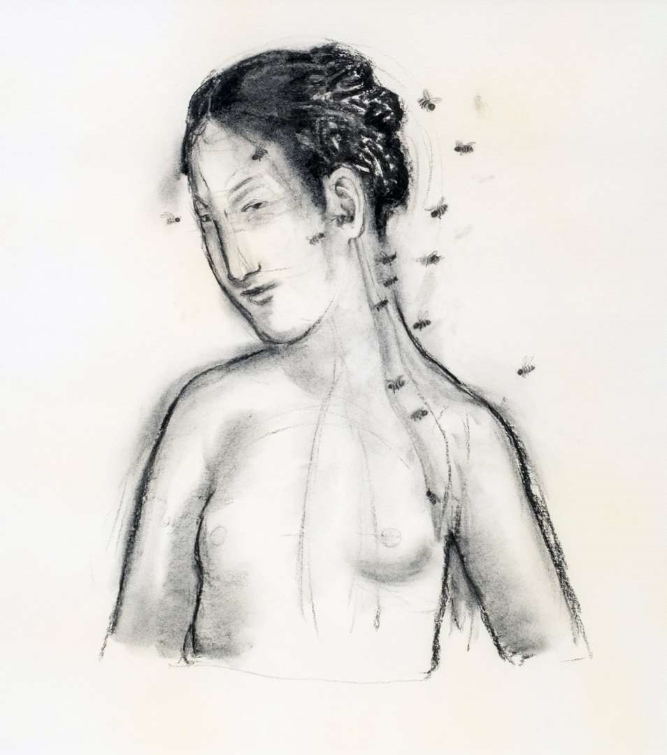 Artwork by Juul Kraijer, Untitled, Made of charcoal on paper