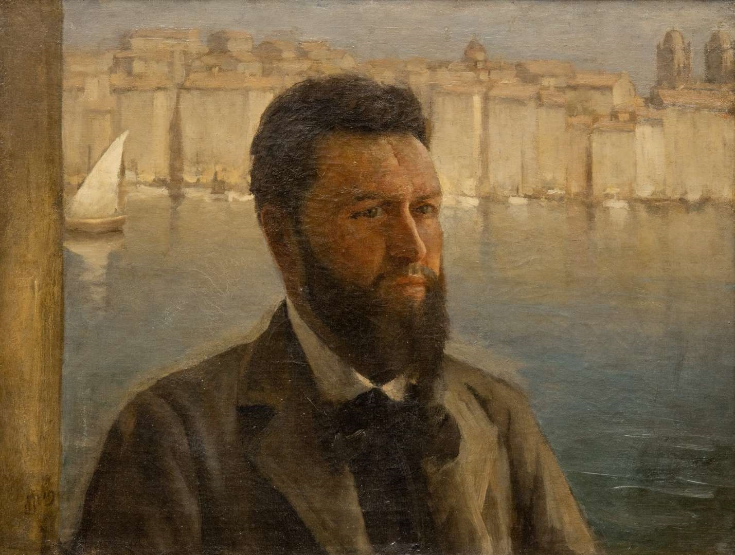 Artwork by Étienne J. Mein, Portret van de schilder Malan, Made of oil on canvas