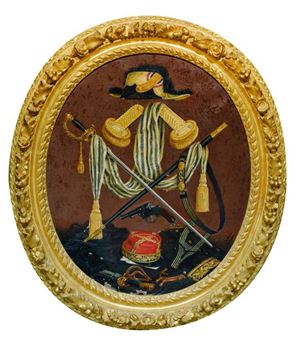 Composition aux éléments de costumes d'officier général : glaive - H. Buisson